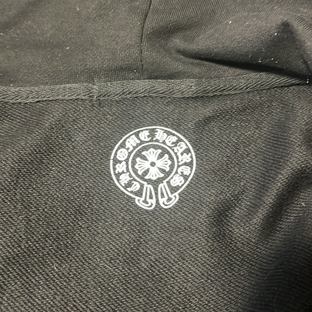 CHROME HEARTS x ROLLING STONES Black Hoodie with Red Tongue Logo - Picture 6 of 9
